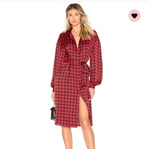 L’Academie Amanda Midi Dress Revolve Houndstooth